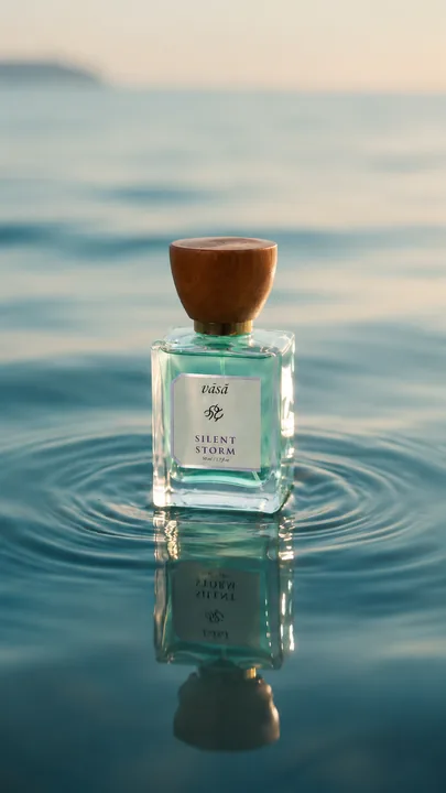 Silent Storm standing in calm sea water at dusk, its reflection below